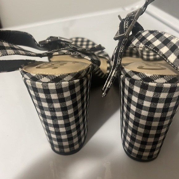 Circus black and white checked sandals. - Picture 3 of 5